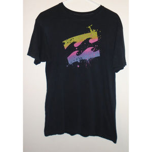 Billabong Men's Medium Black Waves Graphic Tee